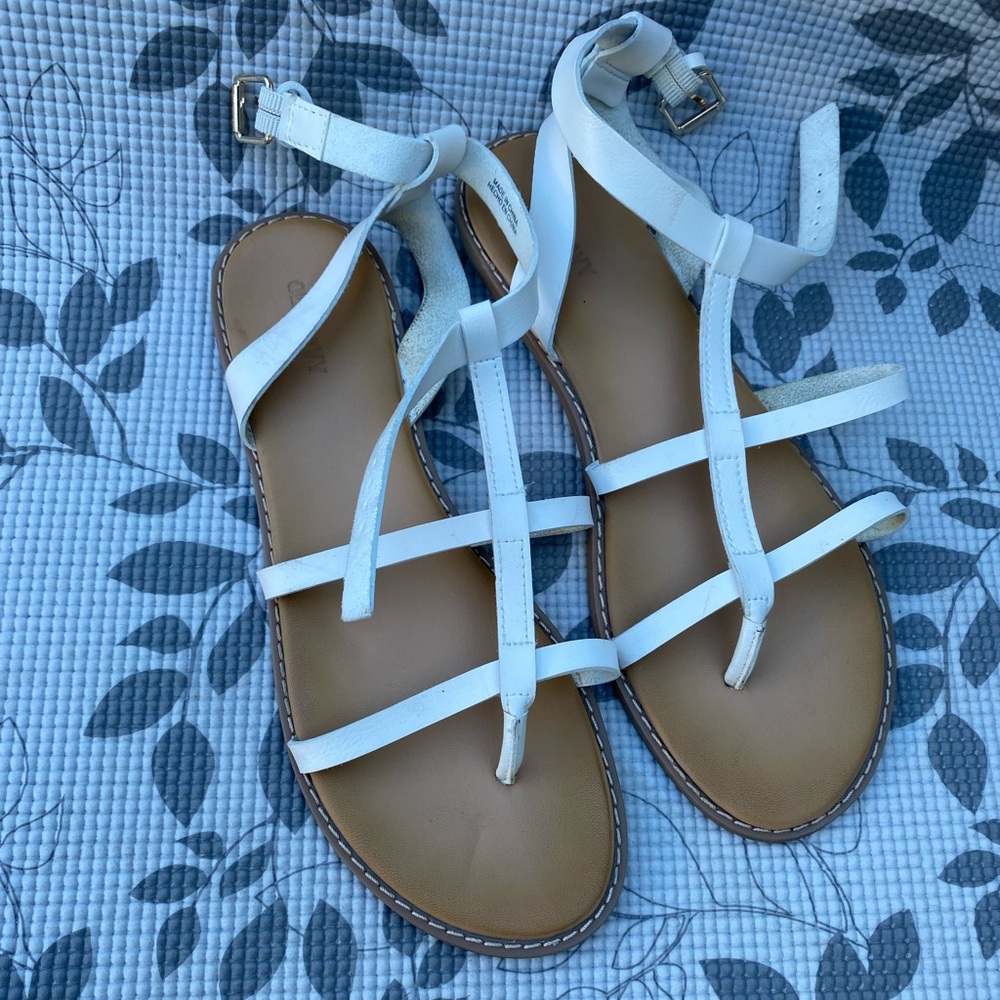White Strap Sandals